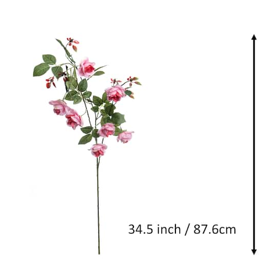 34.5" Fuchsia Rose Branch Stem by Ashland®